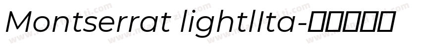 Montserrat lightlIta字体转换